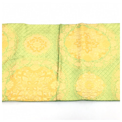 美品　正絹　袋帯 　グリーンゴールド　華紋　二部式　二重太鼓　作り帯 3枚目の画像
