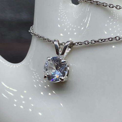 ジルコン（ホワイト1.24ct 天然石）のネックレス ネックレス 