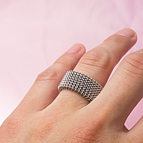 K18 ゴールド メッシュデザインリング 12号〜14号 ピナコテーカ 366