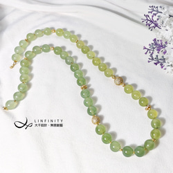 本来080 天然石大粒翡翠ビーズネックレス 緑色 本来080様専用
