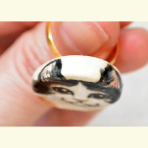✴︎未使用 希少✴︎ nach 陶器 猫リング small NACH ナッシュ ポーセリン リング 磁器指輪 B PORCELAIN RINGS