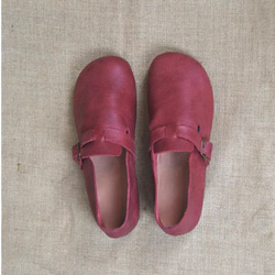手作りの靴 母の日 本革 カジュアルフラットシューズ レディース靴 履きやすい パンプス 18枚目の画像