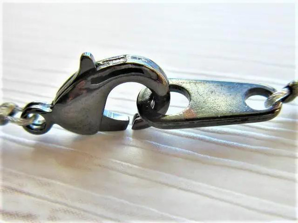 【A88】　ネックレス　オニキス　黒　ブラック　シンプル　天然石　半貴石　天然石ビーズアクセサリー 7枚目の画像