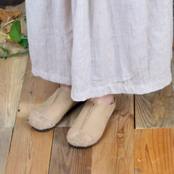 手作りの靴 母の日 本革 カジュアルフラットシューズ レディース靴 履きやすい パンプス 14枚目の画像