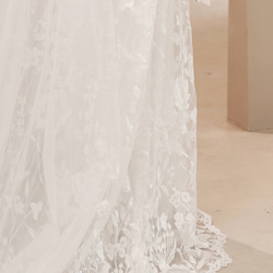 バッククロス フラワーレース ホルターネック 二次会ドレス 前撮り ウェディングドレス（WD242200） 9枚目の画像