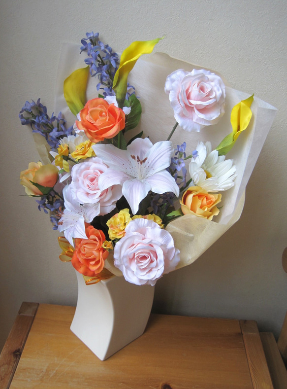 花束。ギフトに。ウェディングでの両親花束贈呈にも。高品質な造花使用。高品質なのに安い 2枚目の画像