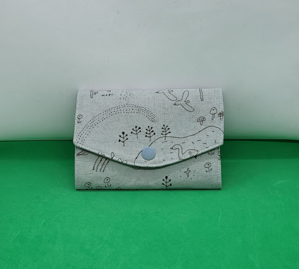 蛇腹カードケース☆にじのもりスモーキーブルー 2枚目の画像