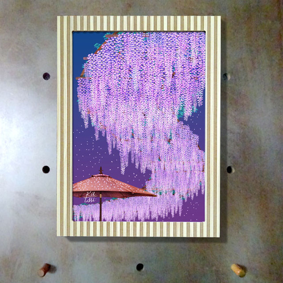 「藤の回廊」はままつフラワーパーク　虹の郷　天の川　藤のシャワー　イラスト 2枚目の画像