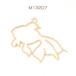 M13207 12個 レジンフレームチャーム 金魚 錦魚 1カン付き ゴールド 37×59mm 3 x（4ヶ） 1枚目の画像