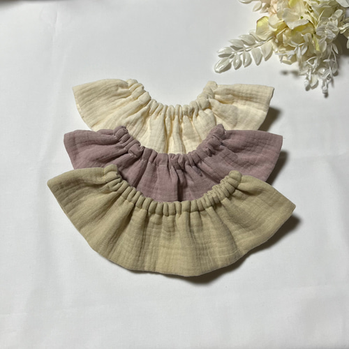 出産祝いに♡⦆ハンドメイド フリルスタイ 3点セット 出産 出産祝いに♡⦆ハンドメイド フリルスタイ 3点セット 出産