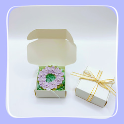 紫陽花のリースブローチ（ライトパープル） 6枚目の画像