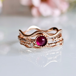 K9 375 ルビー　リング　指輪　ピンクゴールド　ローズゴールド K9 375 ルビー リング 指輪 ピンクゴールド ローズゴールド