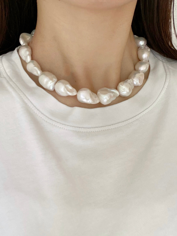 oyster baroque pearl necklace 2枚目の画像