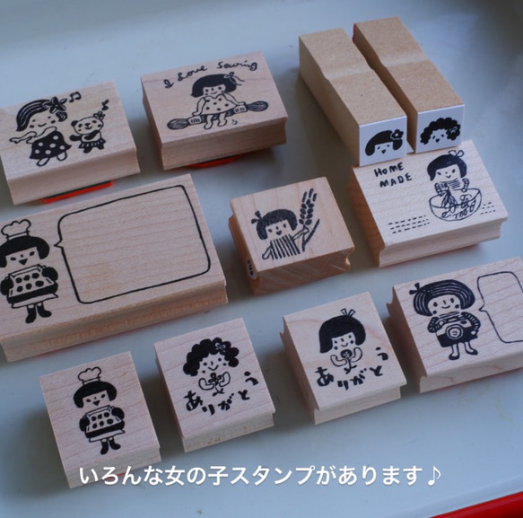 [歐特]可以選擇木紋/Kugi-chan是新鮮出爐的[橡皮圖章]用於包裝糖果和分享。 第6張的照片