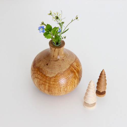 一輪挿し フラワーベース 木の置物 セット NO27 一輪挿し・花瓶
