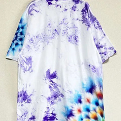 タイダイ染め Tシャツ　XXLサイズ　曼荼羅　パープル　ムラ染め　Hippies Dye HD21-54 5枚目の画像