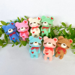 羊毛フェルトバッグチャーム ウサギ ホワイト（つりズボン