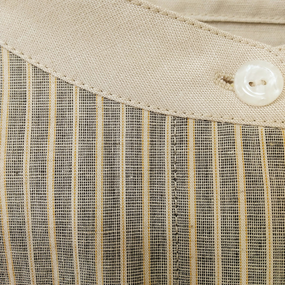 チュニックシャツ グレーストライプ Ｍ～Ｌサイズ 3枚目の画像