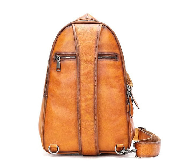 ボディバッグ　本革　牛革　メンズ　ワンショルダー　ブラウン　男性へのプレゼントに☆ 