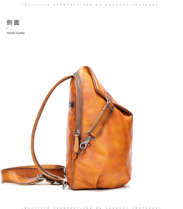 ボディバッグ　本革　牛革　メンズ　ワンショルダー　ブラウン　男性へのプレゼントに☆ 