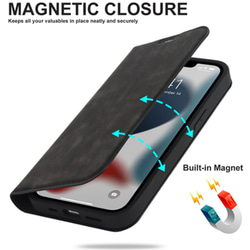 iphoneケース全機種対応　手帳型スマホケース　iPhone 15 14Pro  カード収納 支持Mag safe 5枚目の画像