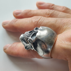 廃盤高級髑髏名誉指輪　ハンドメイド/ハイクオリティ　スカルリング スカル リング『がしゃどくろ』hommage to 歌川国芳 | iichi