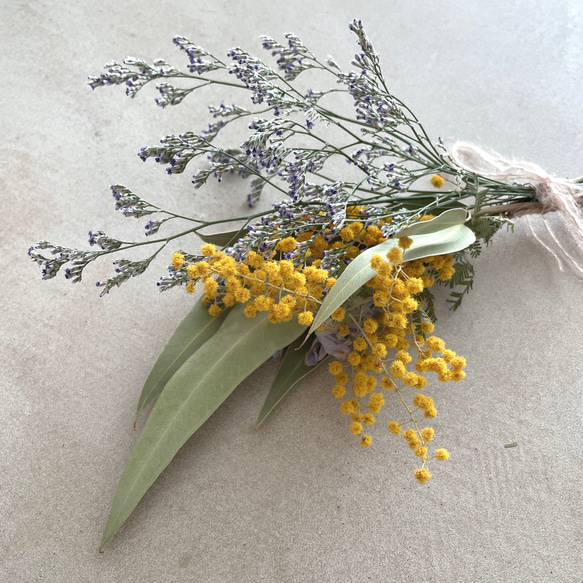 ドライフラワーブーケ -mimosa- 母の日　ギフト　花 2枚目の画像