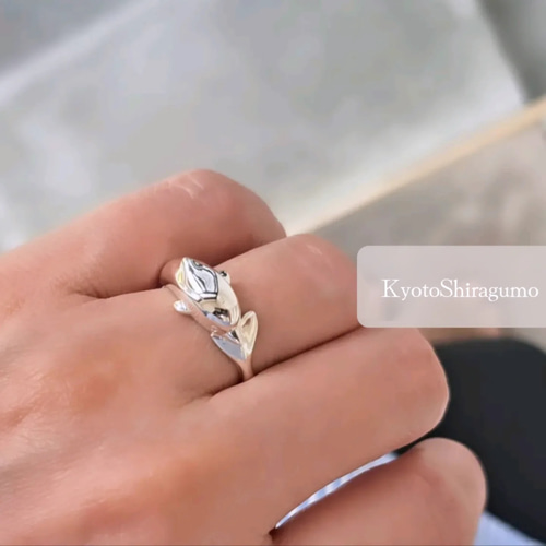 TSUTSUMI K14WG イルカ（ドルフィン）リング 刻印あり ハワイアンジュエリー イルカ ドルフィンリング リング 指輪