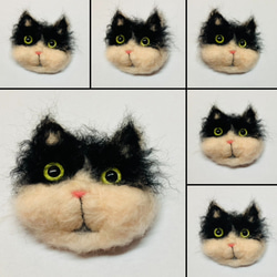 羊毛フェルトの猫シリーズ～手作りピンズ 1枚目の画像