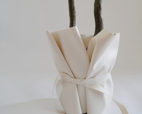 カタチ製作所　レザー　鉢 カタチ製作所 レザーブラック ブーケ L size 【公式通販】