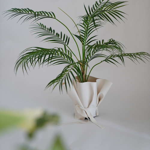 ラッピングレザーカバー（鉢カバー・プランターカバー） アート