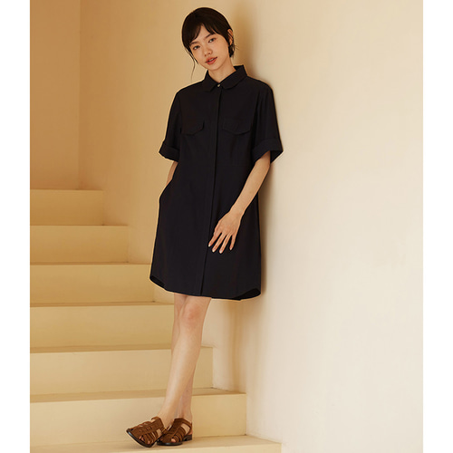 POLOシャツ式ワンピース ゴルフワンピース テンセル混紡