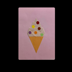 保育製作　教材　夏の製作　アイスクリーム　折り紙　製作セット　保育園　幼稚園　10枚セット 2枚目の画像