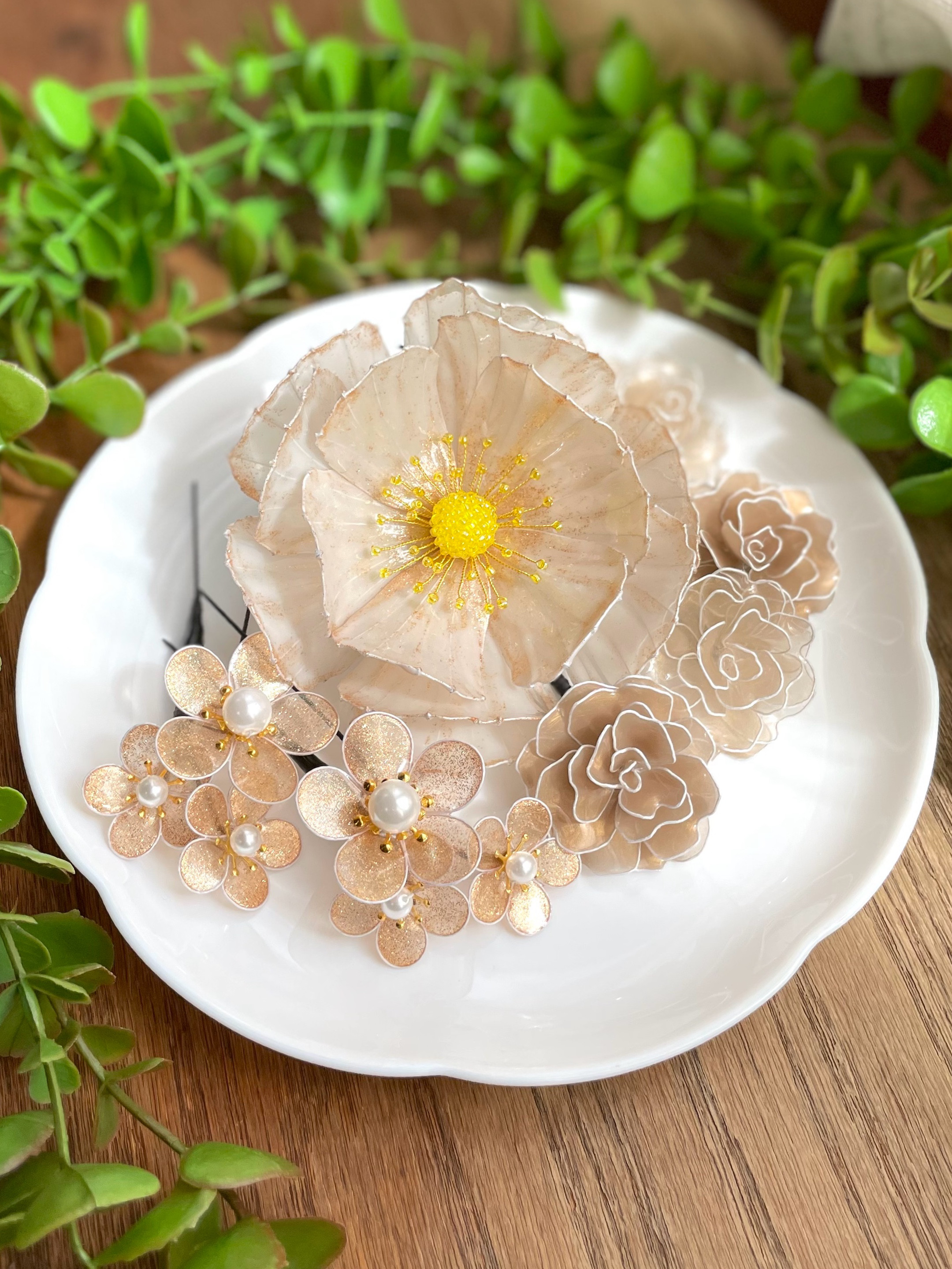 アメリカンフラワー ディップフラワー 牡丹と薔薇３ デコトラ に 花瓶 トラック