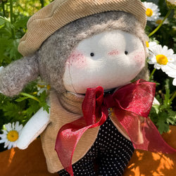 布ドール　ミニチュアぬいぐるみ　バッグチャーム 女子ギフト　北欧デザインハンドメイドおもちゃ　babu-16 4枚目の画像