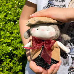 布ドール　ミニチュアぬいぐるみ　バッグチャーム 女子ギフト　北欧デザインハンドメイドおもちゃ　babu-16 6枚目の画像