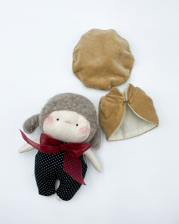 布ドール　ミニチュアぬいぐるみ　バッグチャーム 女子ギフト　北欧デザインハンドメイドおもちゃ　babu-16 12枚目の画像