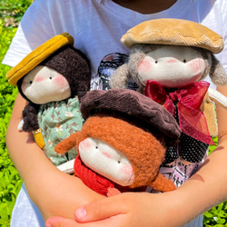 布ドール　ミニチュアぬいぐるみ　バッグチャーム 女子ギフト　北欧デザインハンドメイドおもちゃ　babu-16 7枚目の画像