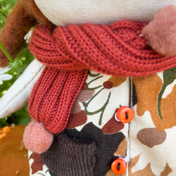 布ドール　ミニチュアぬいぐるみ　バッグチャーム 女子ギフト　北欧デザインハンドメイドおもちゃ　babu-17 2枚目の画像