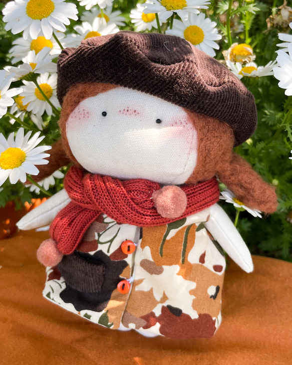 布ドール　ミニチュアぬいぐるみ　バッグチャーム 女子ギフト　北欧デザインハンドメイドおもちゃ　babu-17 1枚目の画像