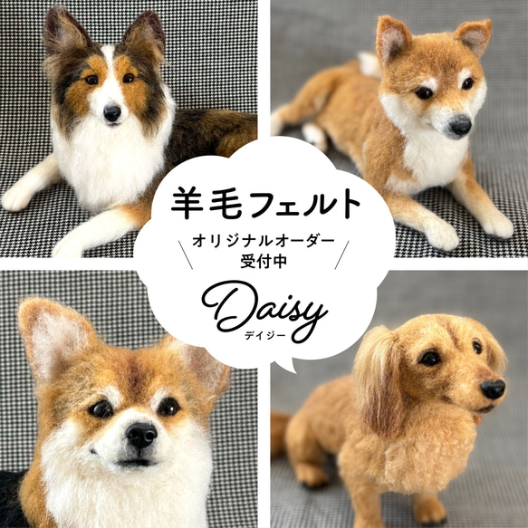 羊毛フェルト【オーダーメイド】うちの子オーダー✴︎犬✴︎愛犬✴︎ペット✴︎ハンドメイド✴︎ペットロスペットロス 1枚目の画像