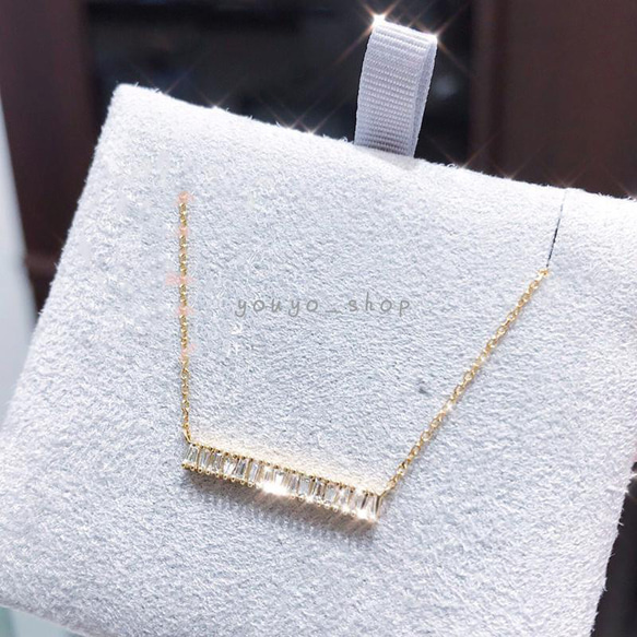 ストレートライン ダイヤモンド ネックレス かわいい 人気 ストレートライン ダイヤモンド ネックレス かわいい 人気