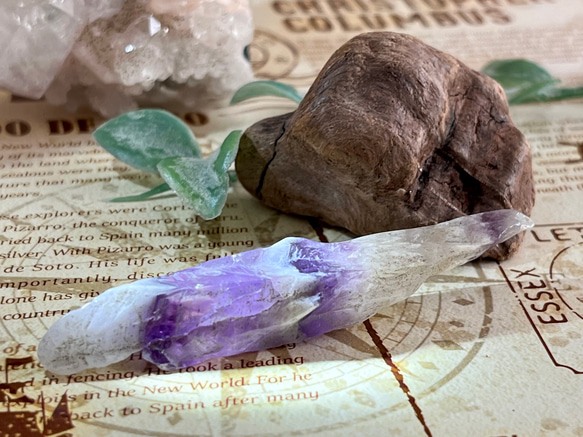 安らぎの石✿*:・　シェブロンアメジスト　紫水晶　ラフストーン　原石 4枚目の画像