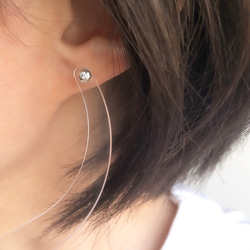 【受注製作】caillou / diamond stud earring ダイアモンドスタッドピアス　（片耳） 4枚目の画像