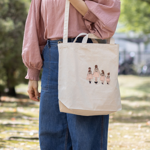 お名前刺繍】帆布 A4 マザーズバッグ 斜めがけ 肩かけ ショルダー