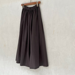 丈オーダー可 シルクタロン加工ブロードのギャザースカート チャコールグレー 大きい 小さいサイズ nunono-63 12枚目の画像