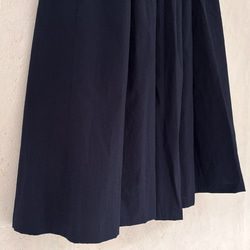 丈オーダー可 シルクタロン加工ブロードのギャザースカート ネイビー 大きい 小さいサイズ nunono-63 14枚目の画像