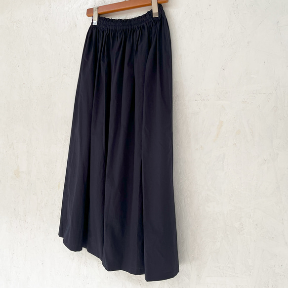 丈オーダー可 シルクタロン加工ブロードのギャザースカート ネイビー 大きい 小さいサイズ nunono-63 12枚目の画像