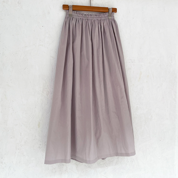 丈オーダー可 シルクタロン加工ブロードのギャザースカート ピンクグレー 大きい 小さいサイズ nunono-63 9枚目の画像