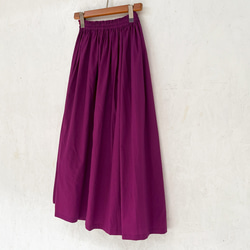 丈オーダー可 シルクタロン加工ブロードのギャザースカート フューシャ 大きい 小さいサイズ nunono-63 10枚目の画像